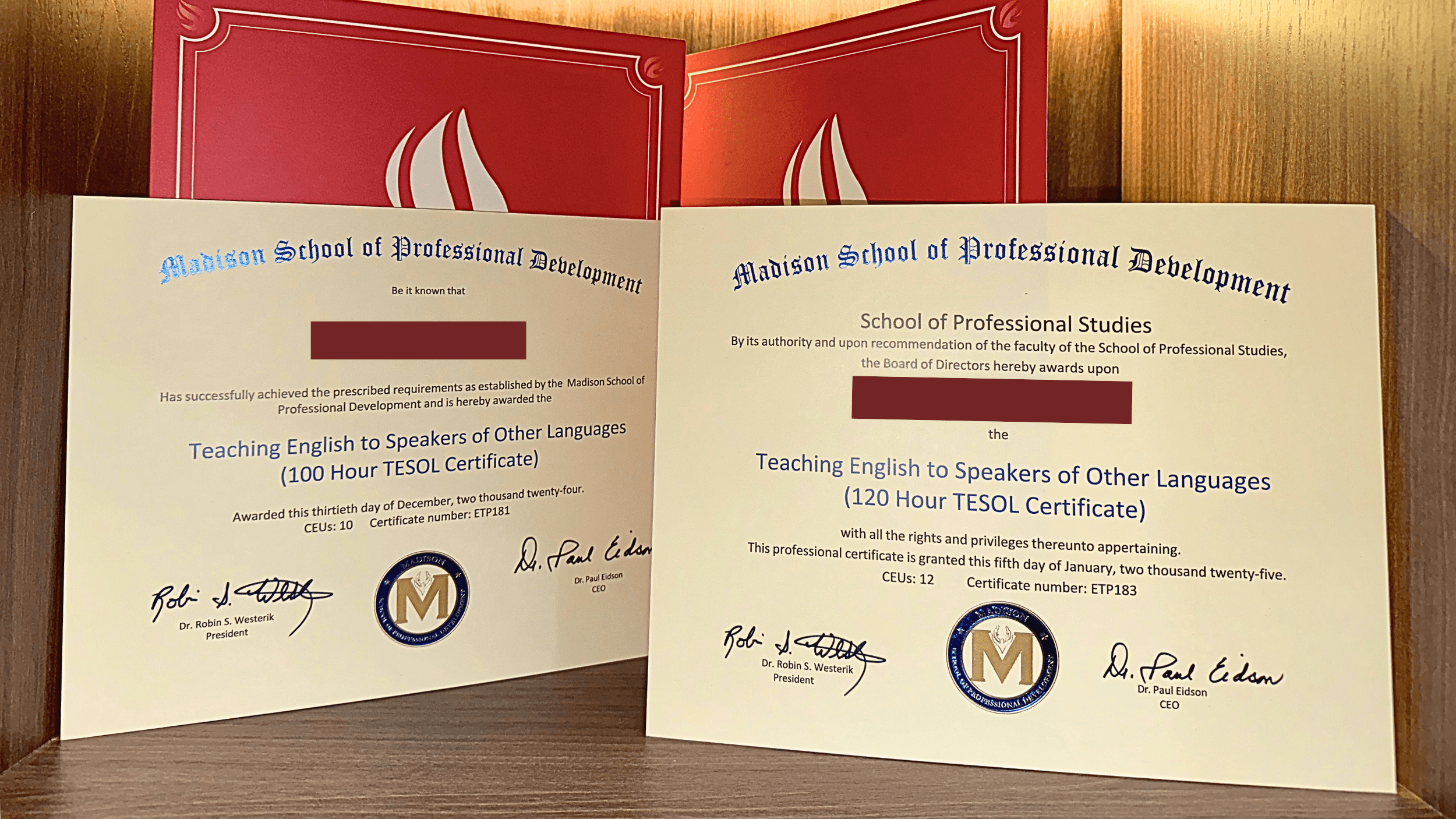 TESOL tại Cần Thơ: 4 điều bạn không thể bỏ lỡ để trở thành giáo viên tiếng Anh chuyên nghiệp 4 Chung chi TESOL 100h va 120h duoc cap boi Madison Chuong trinh dao tao tai ETP TESOL