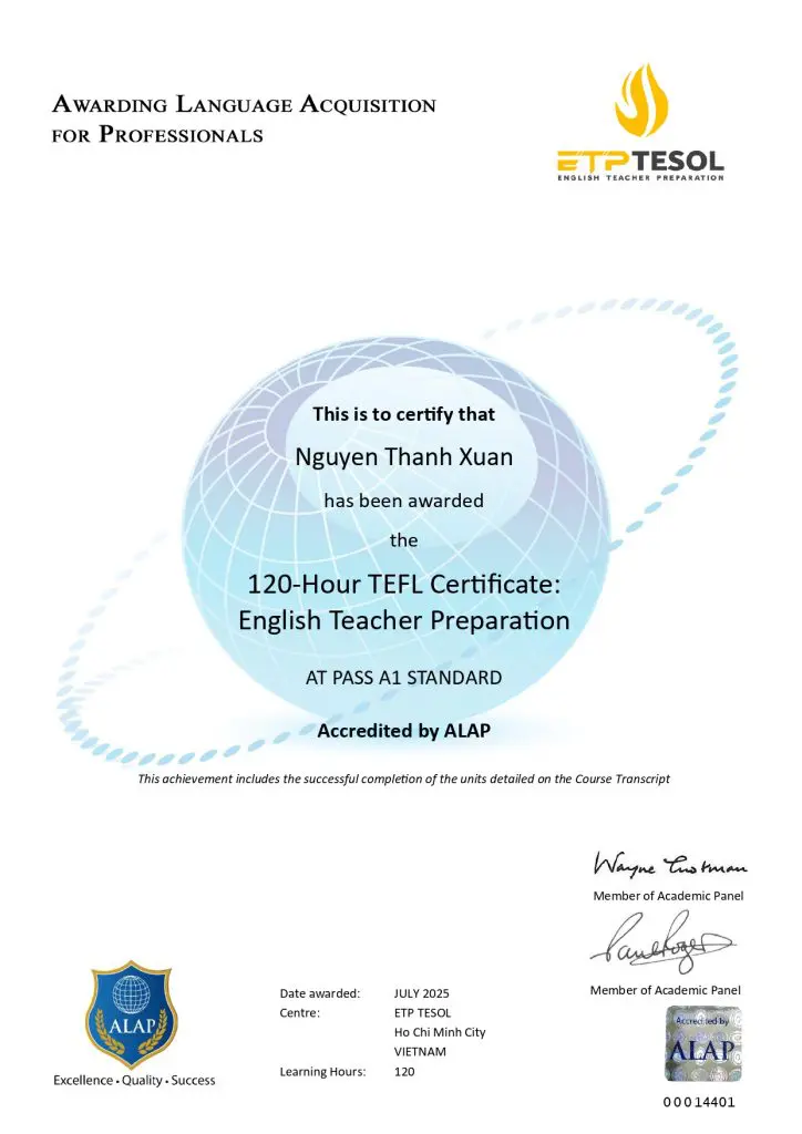 Khoá Học TEFL 120H 33 ALAPEngTeachPrepCertTEFLJULY2025 page 0001