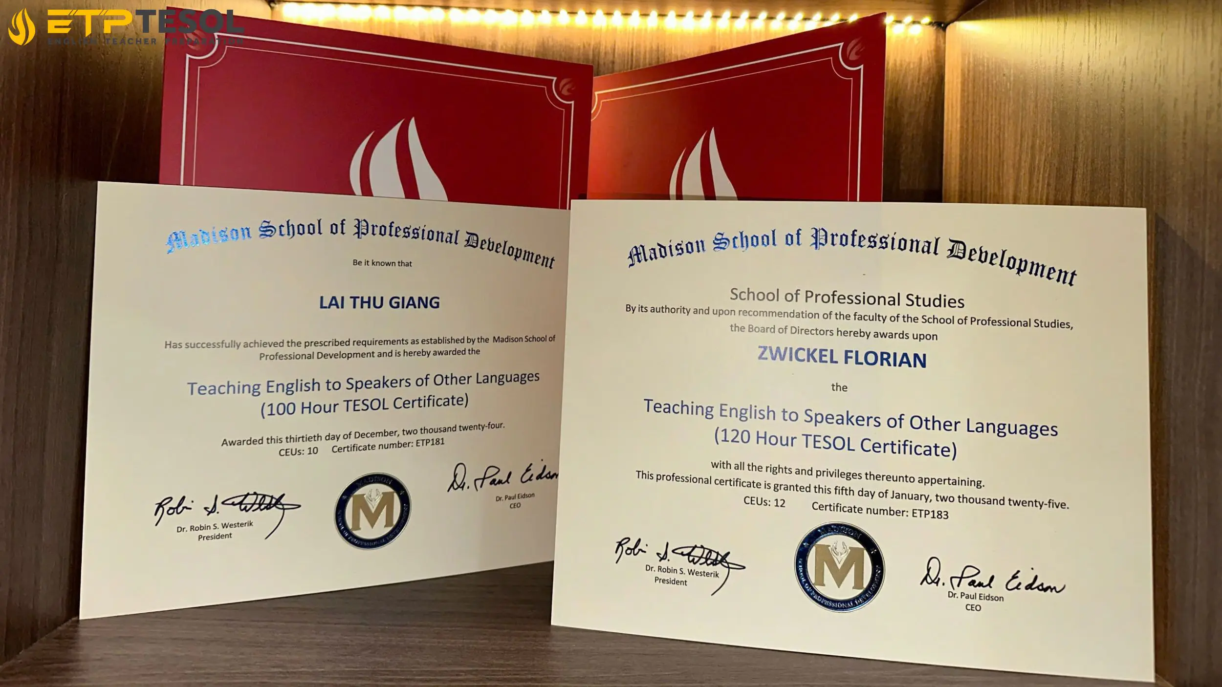 Chứng chỉ Madison TESOL: Khởi đầu sự nghiệp giáo viên Anh ngữ 1 Chứng chỉ Madison TESOL tại ETP TESOL