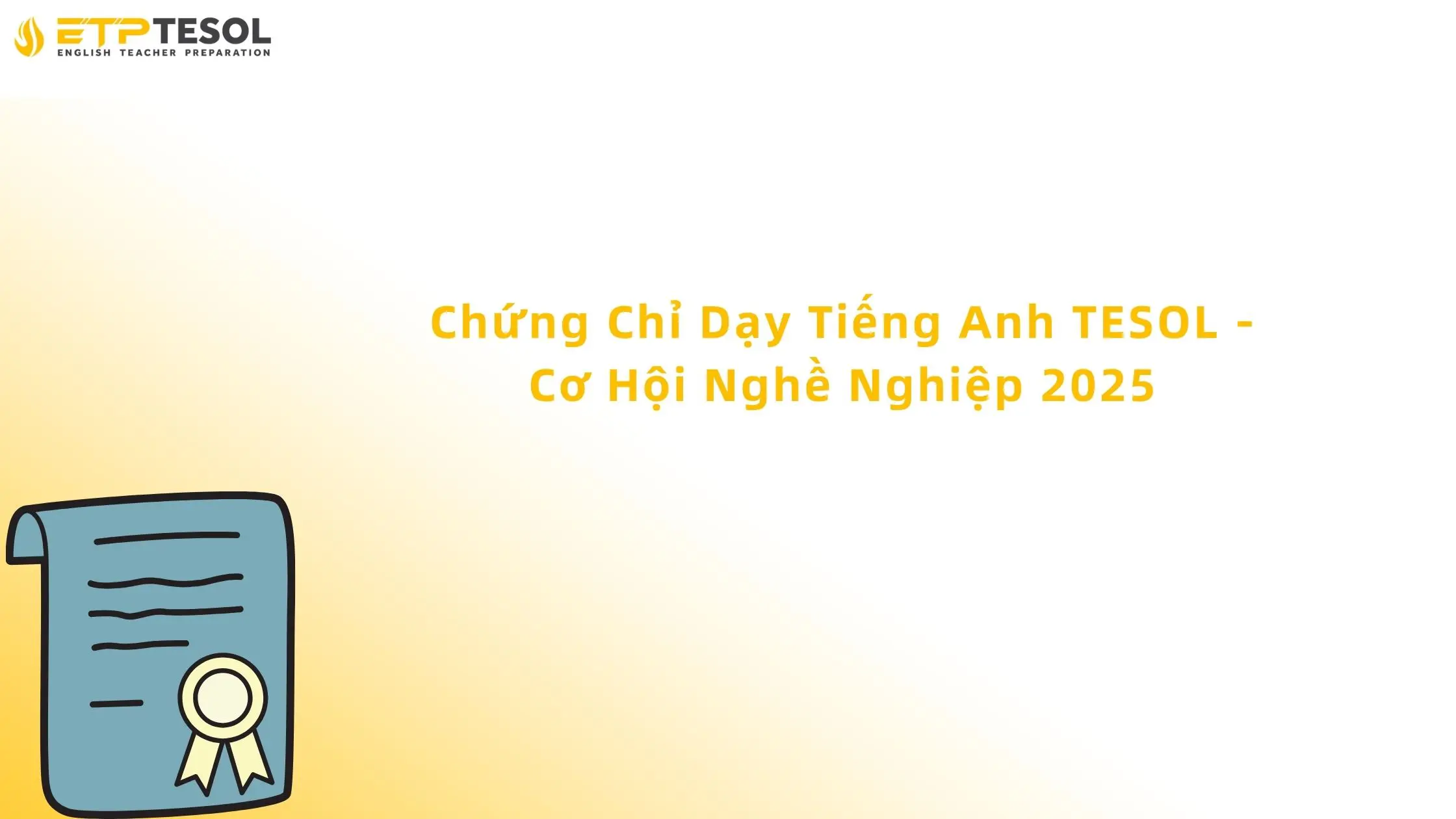 chứng chỉ dạy tiếng anh tesol