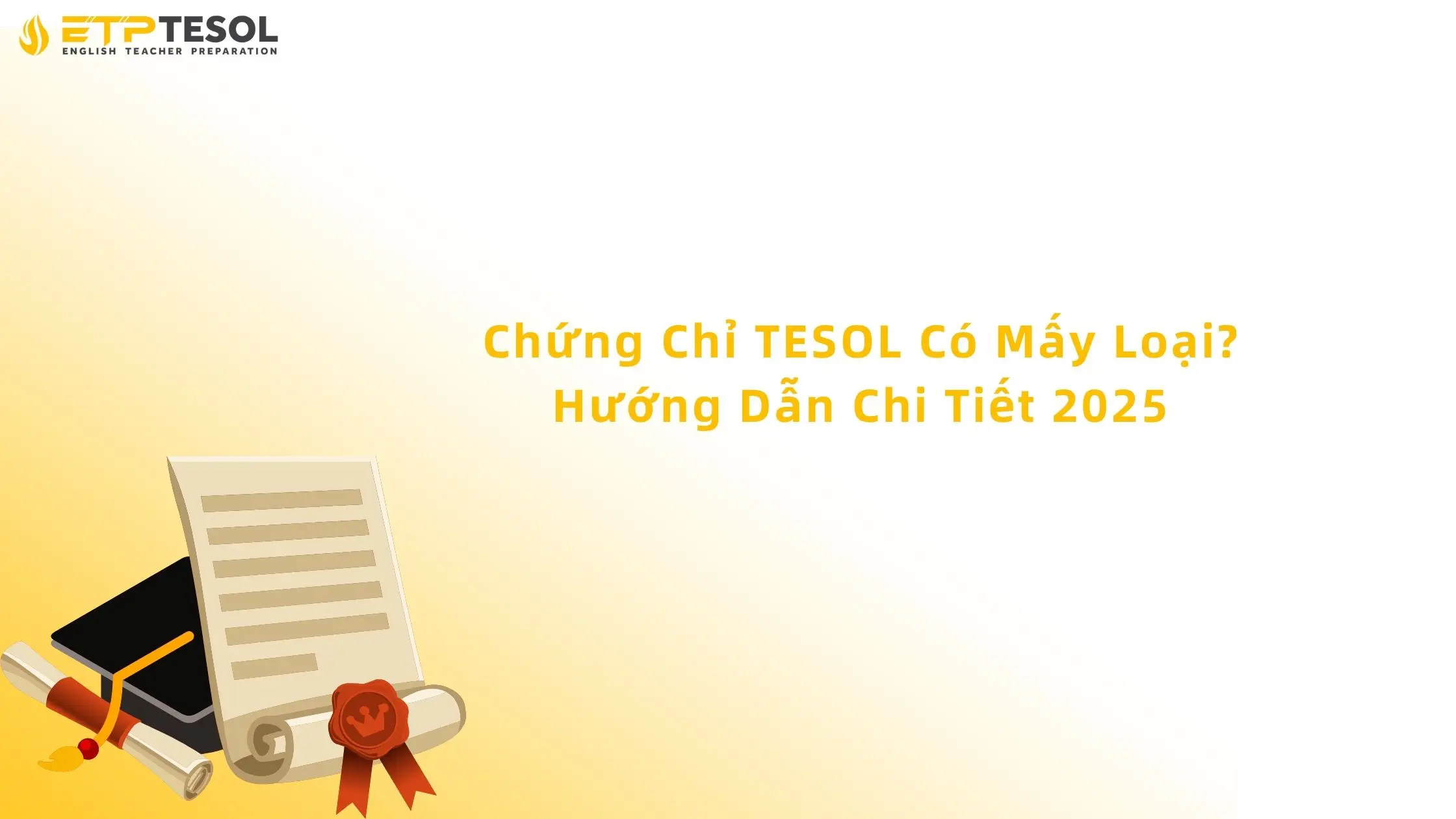 chứng chỉ tesol có mấy loại