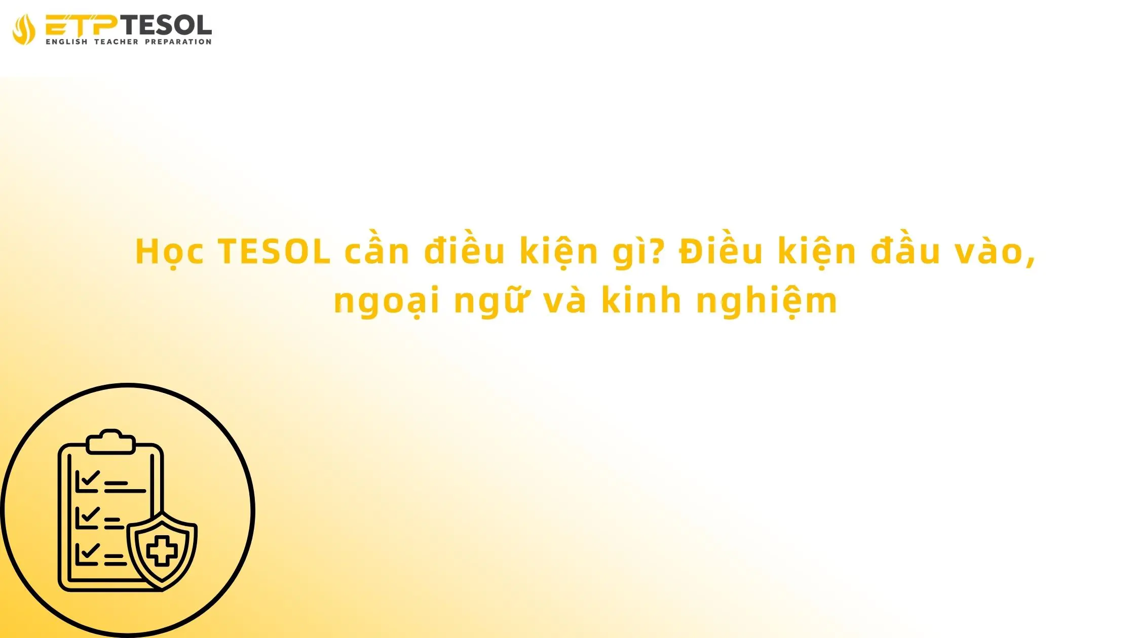 học tesol cần điều kiện gì