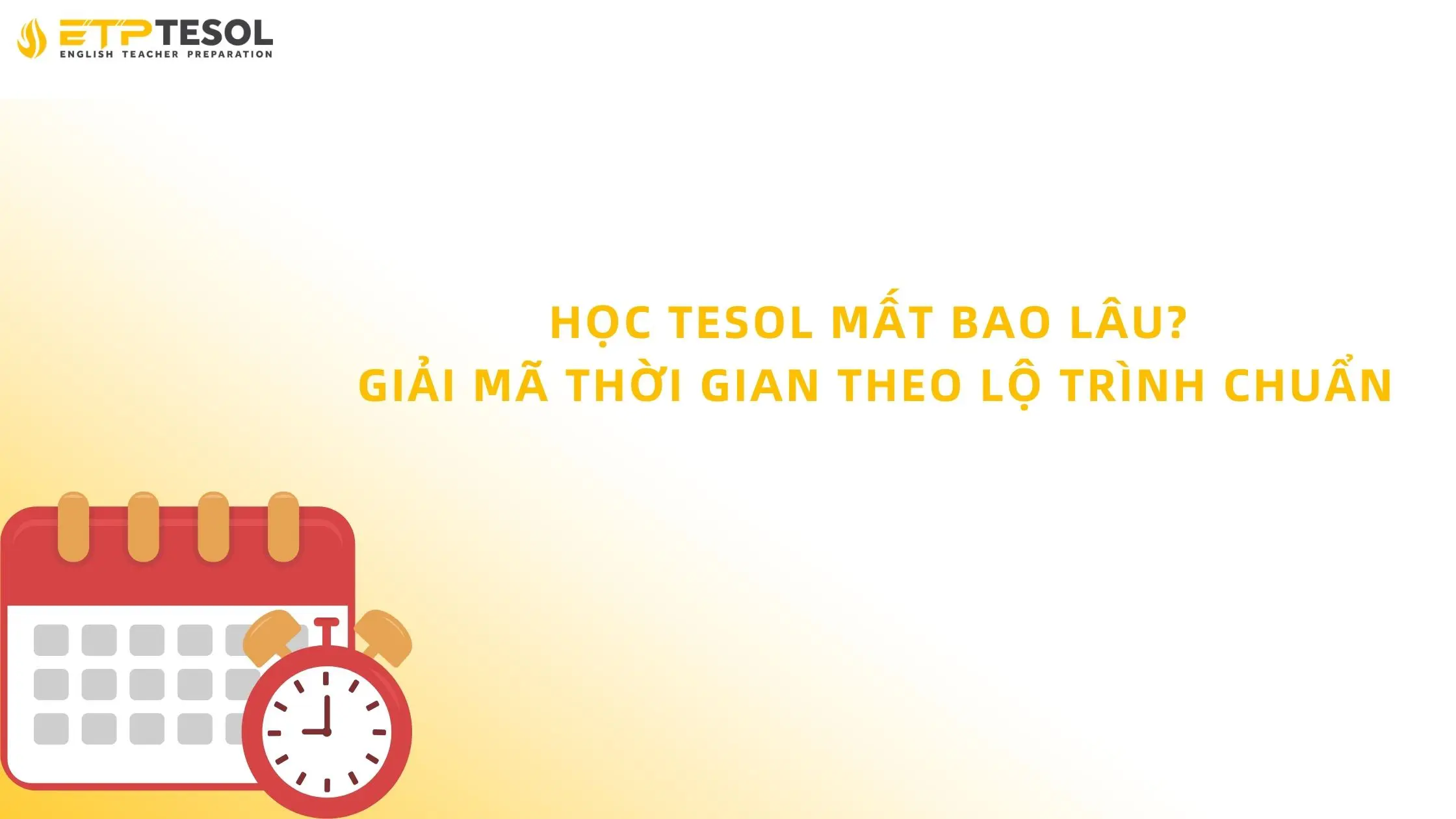 học tesol mất bao lâu