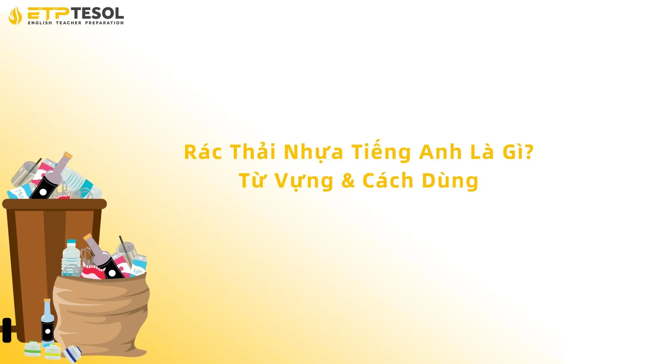 Rác Thải Nhựa Tiếng Anh Là Gì? Từ Vựng & Cách Dùng 13 rác thải nhựa tiếng anh