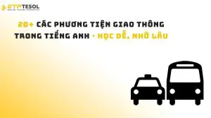 20+ Các phương tiện giao thông trong tiếng Anh - Học dễ, nhớ lâu