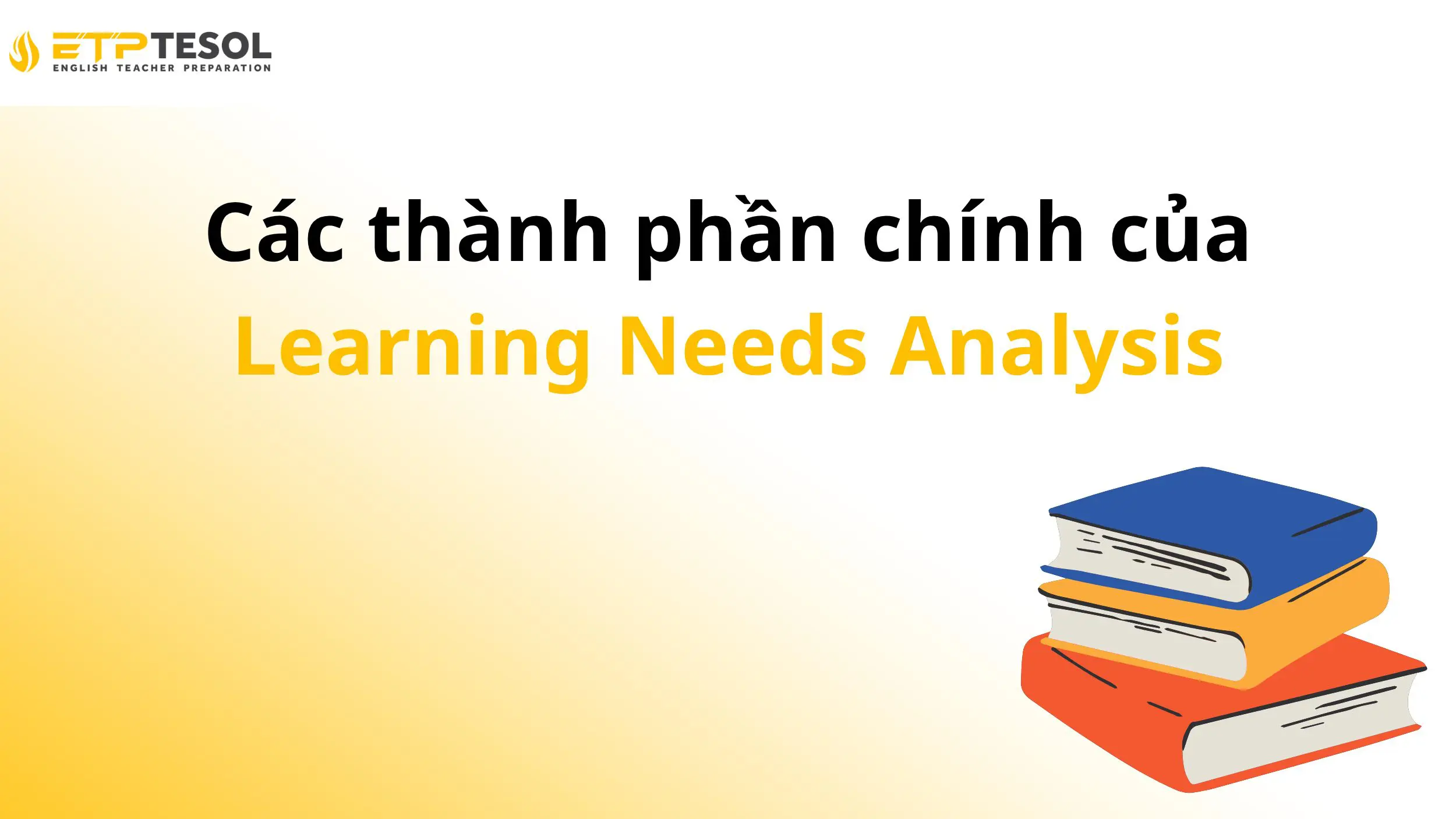 Các thành phần chính của Learning Needs Analysis