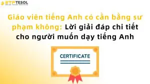 Giáo viên tiếng Anh có cần bằng sư phạm không: Lời giải đáp chi tiết cho người muốn dạy tiếng Anh