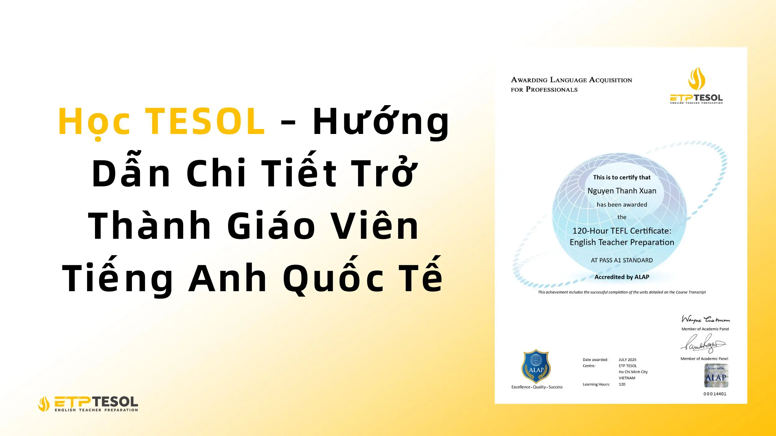 Học TESOL – Hướng Dẫn Chi Tiết Trở Thành Giáo Viên Tiếng Anh Quốc Tế