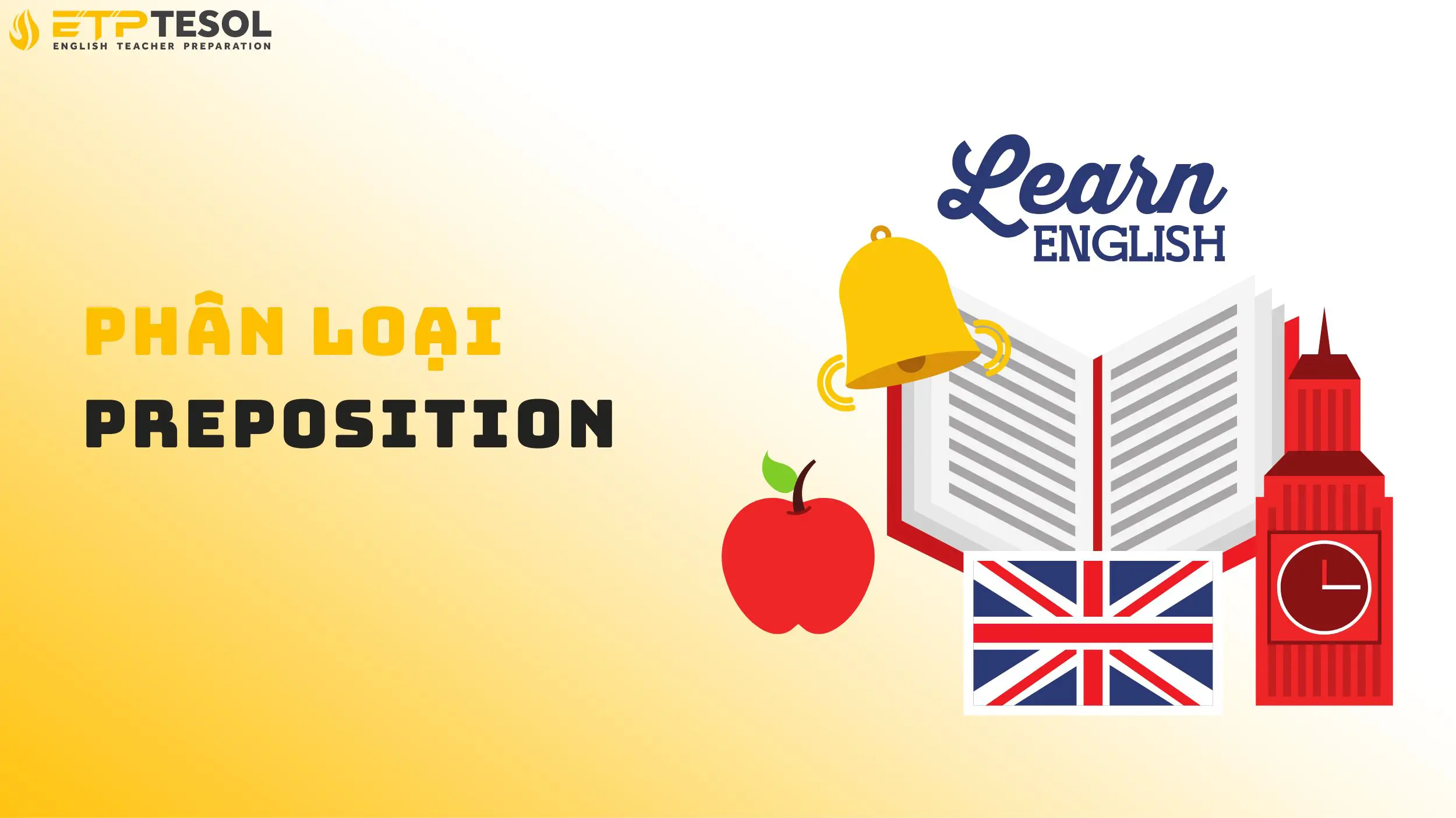 Phân loại preposition trong tiếng Anh