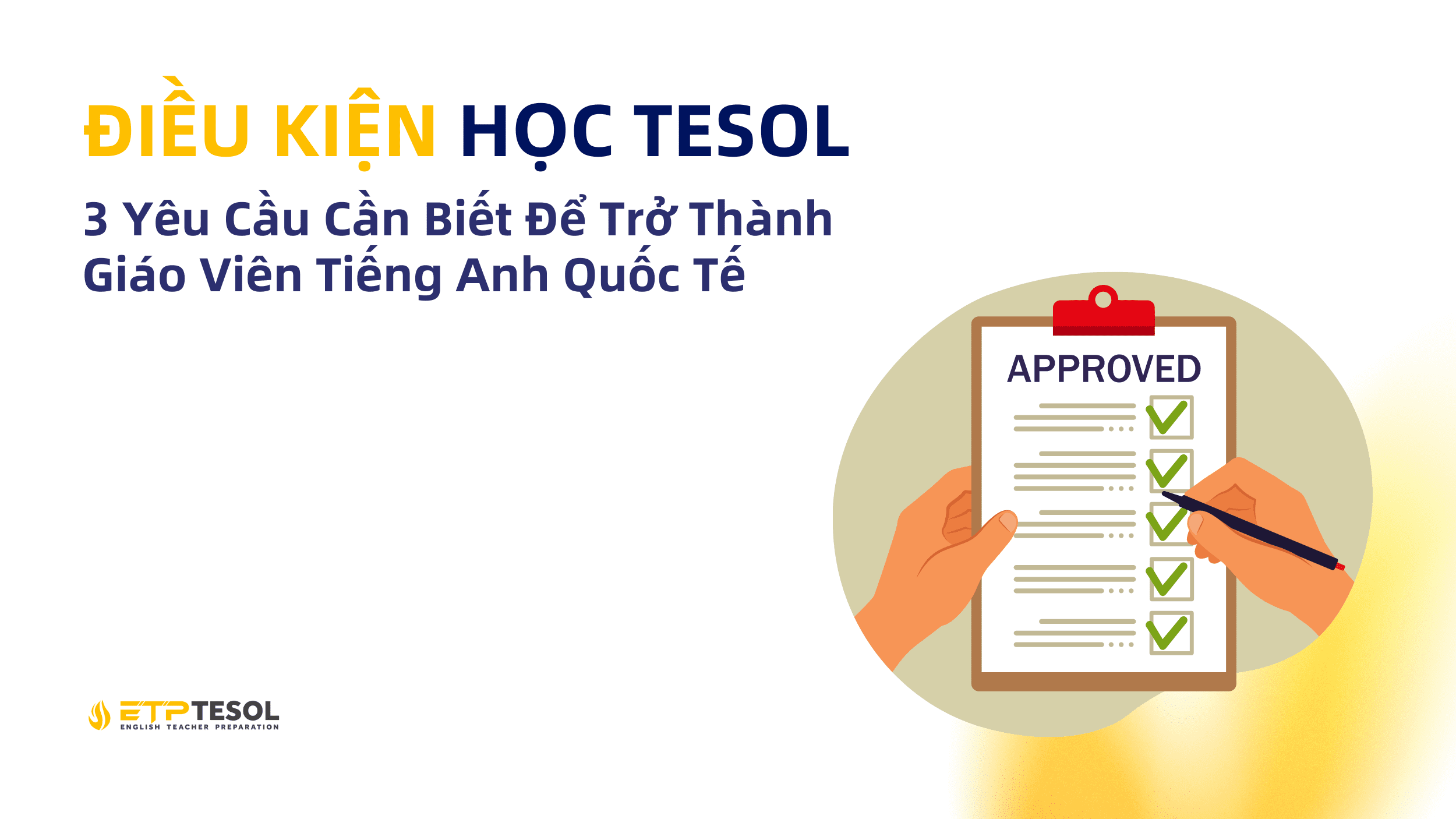 Điều kiện học chứng chỉ TESOL