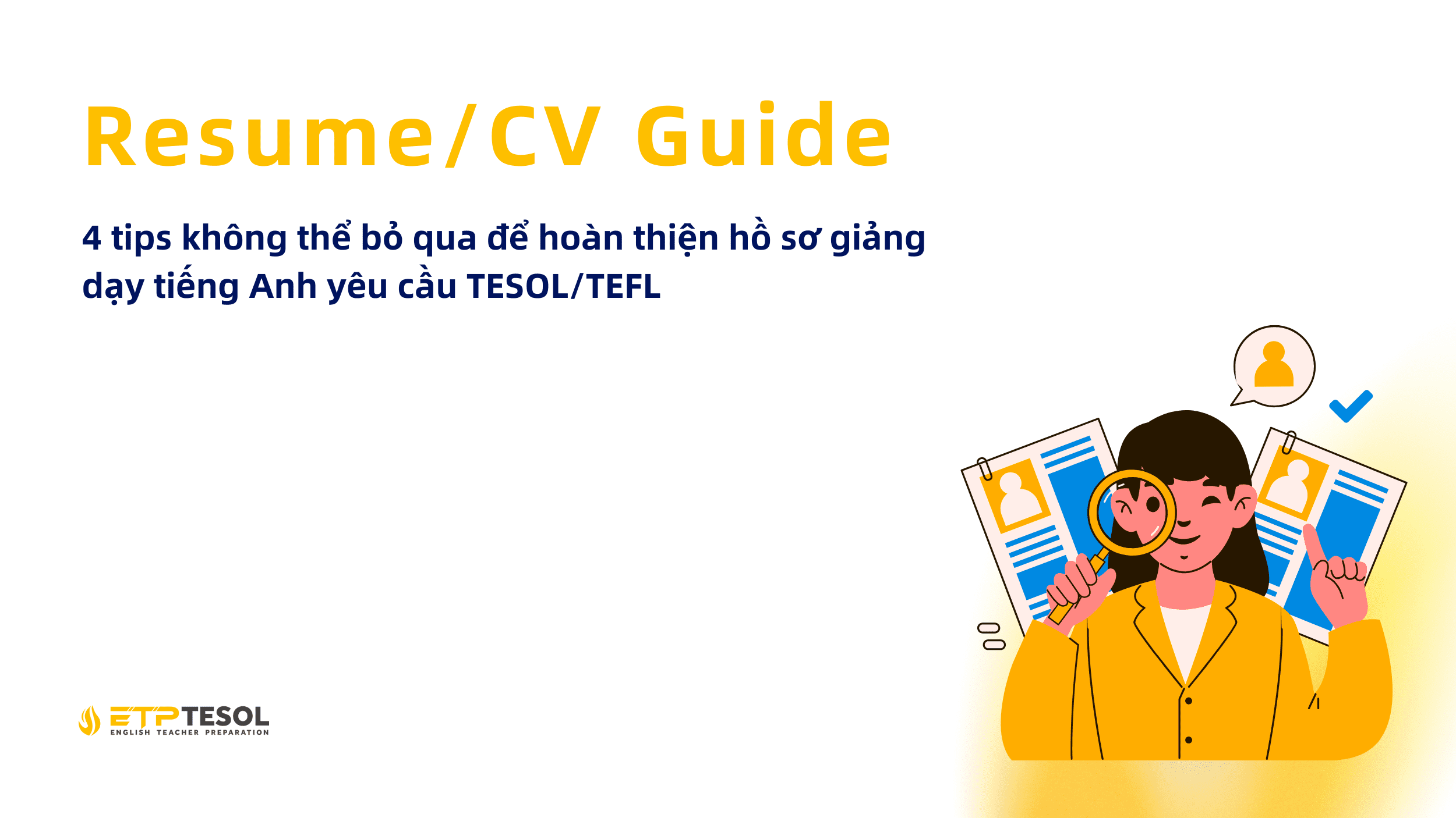 4 tips khong the bo qua de hoan thien ho so giang day tieng Anh yeu cau TESOLTEFL 1
