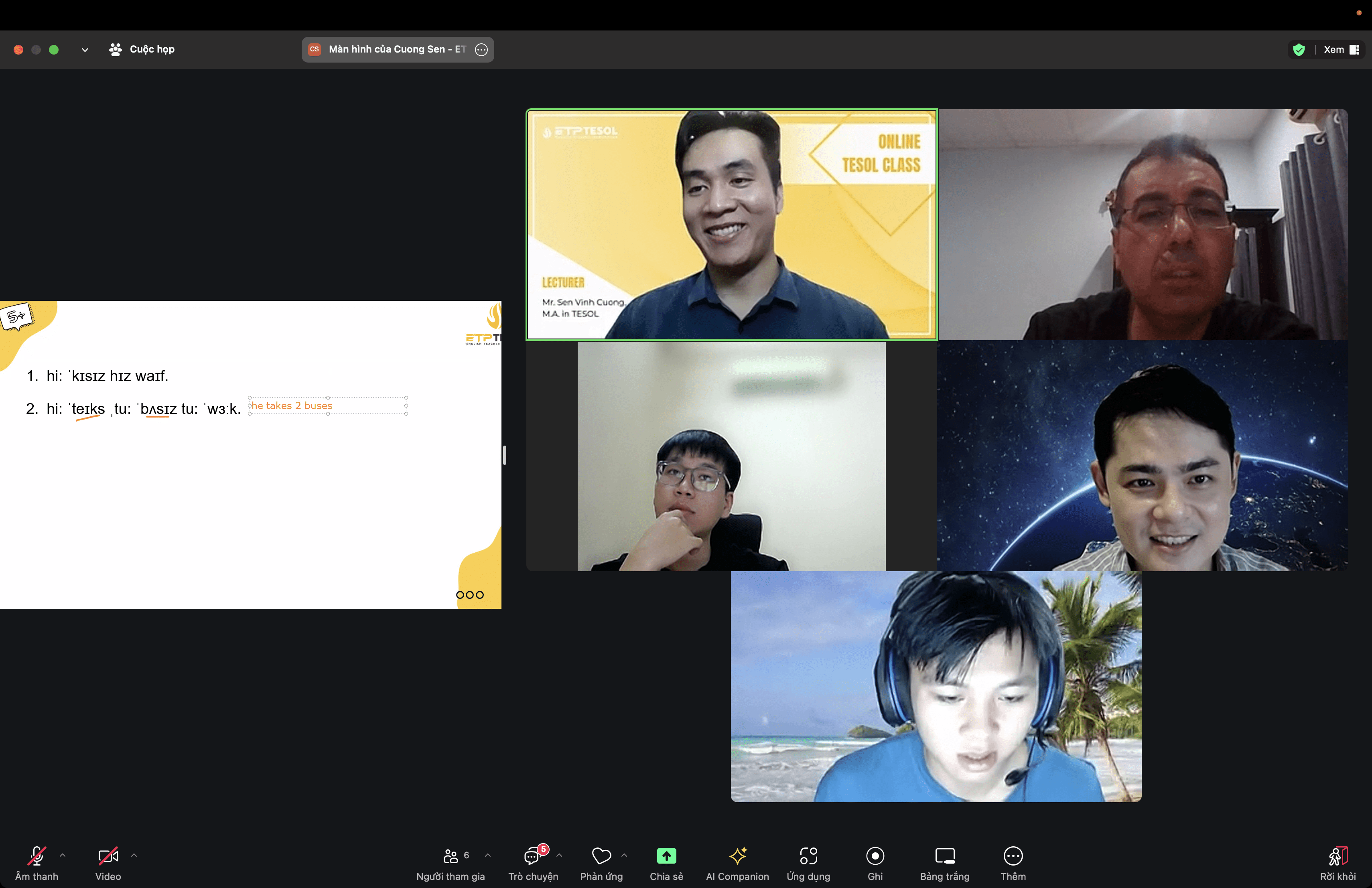Lớp TESOL online tại ETP