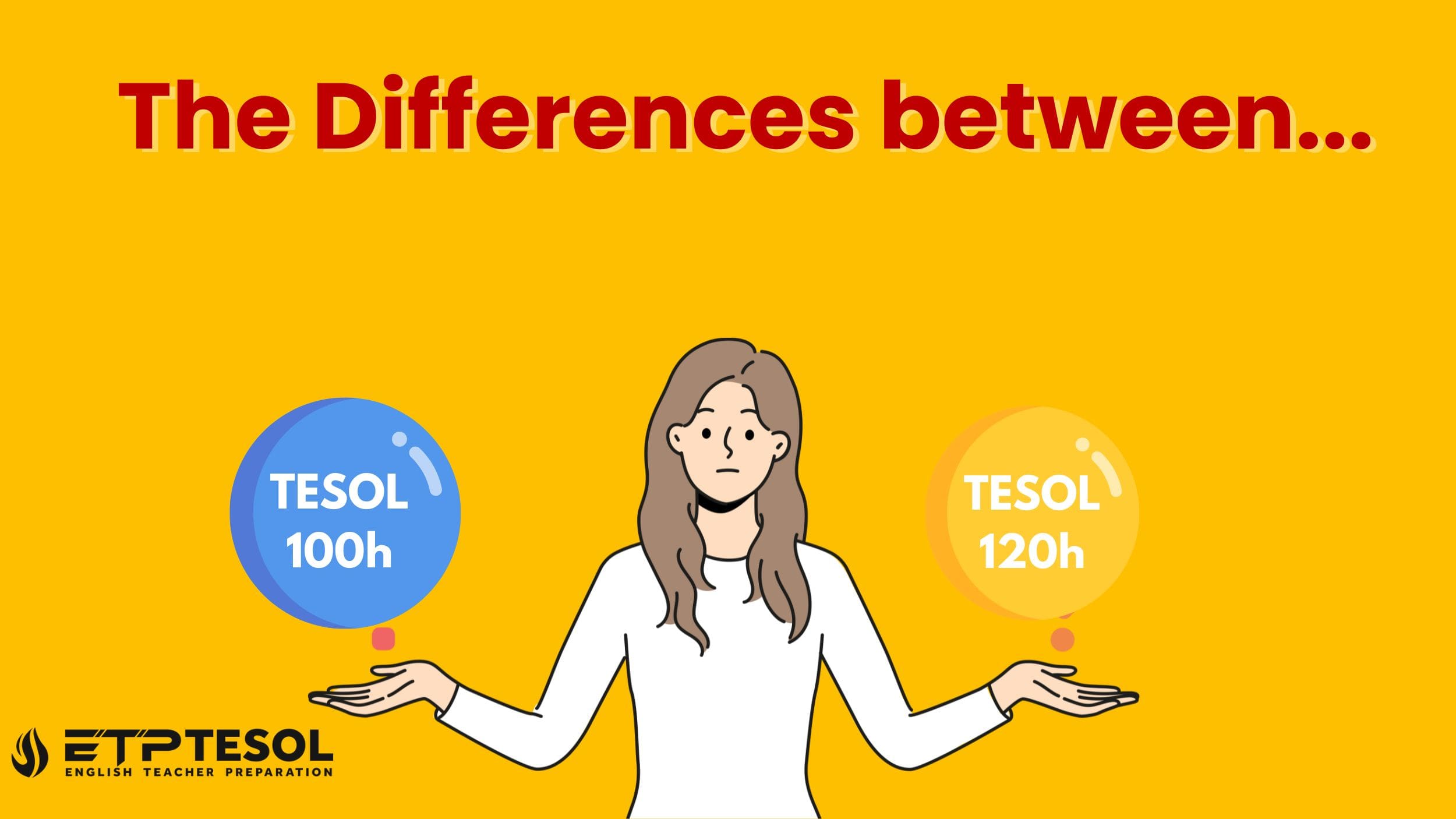 Khác biệt giữa TESOL 100h và 120h