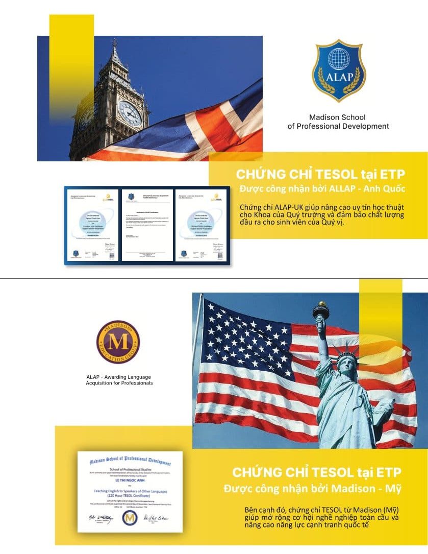 CV Giáo Viên Tiếng Anh - Chứng Chỉ TESOL Quốc Tế từ Anh hoặc Mỹ