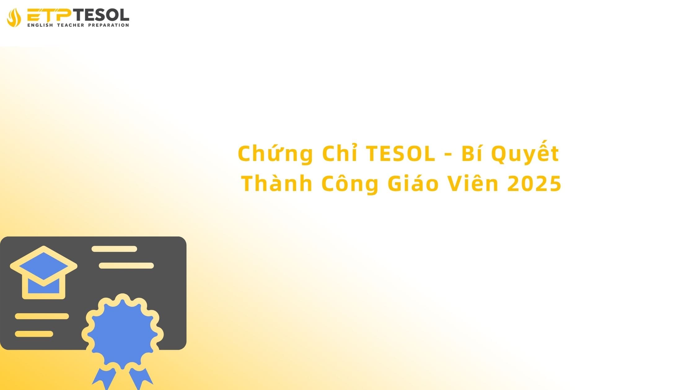 chứng chỉ tesol