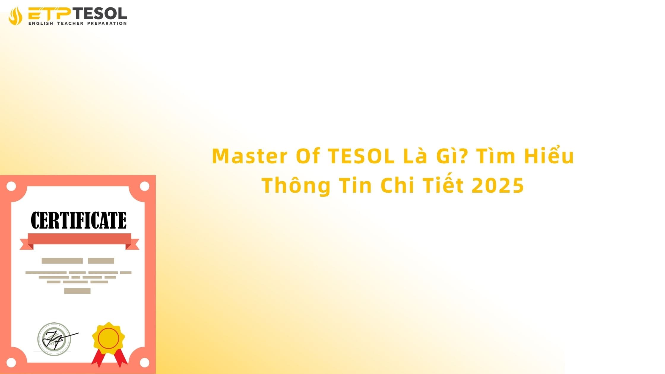 Master of TESOL là gì