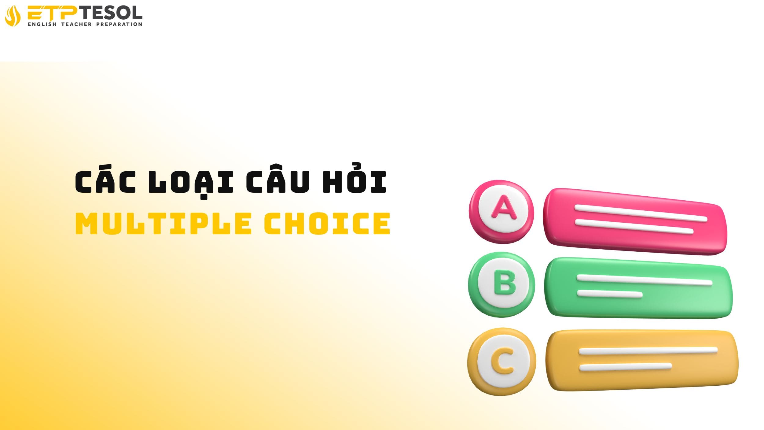 Các loại câu hỏi multiple choice