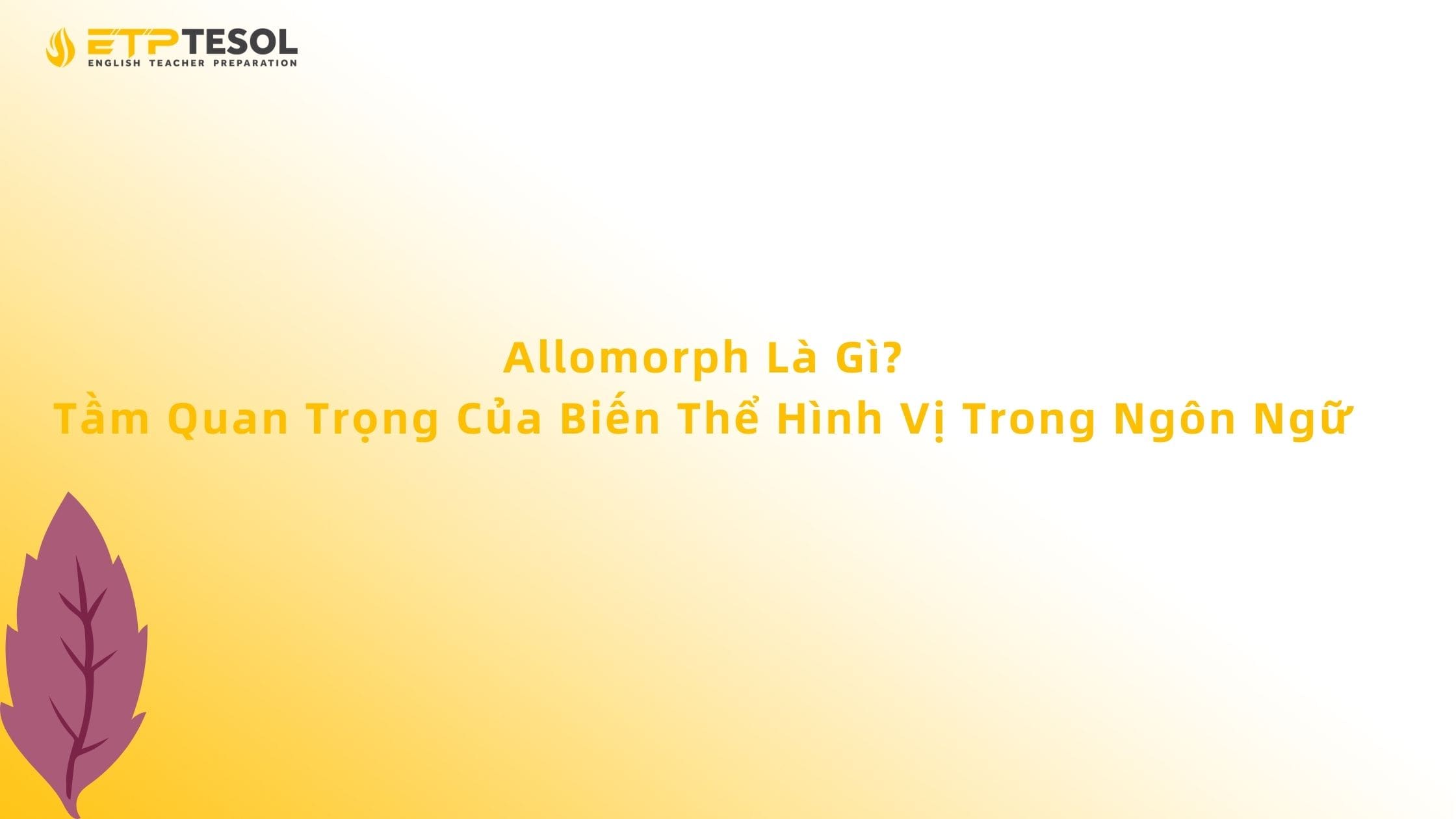 Allomorph Là Gì? Tầm Quan Trọng Của Biến Thể Hình Vị Trong Ngôn Ngữ